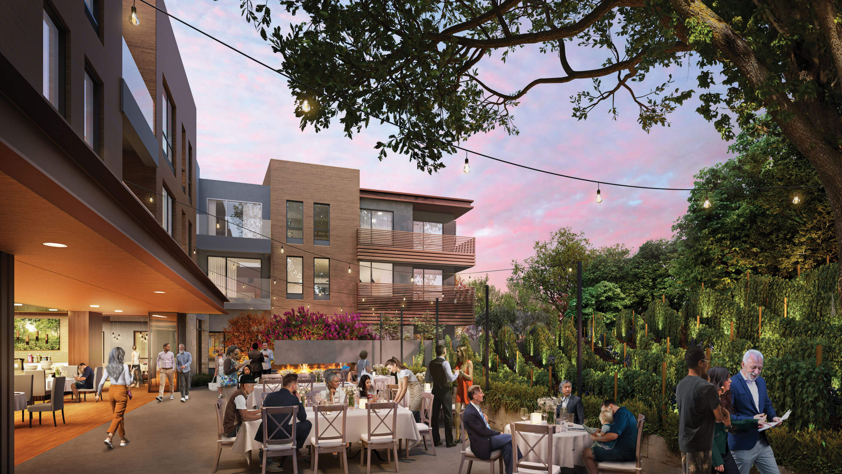 Rendering - Community - Outside Dining